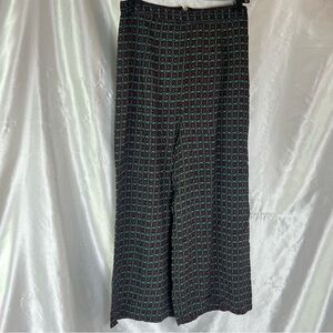 UO Cooperative Geometric Print Wide Leg Ankle Pants  10 | Artsy & Effortless